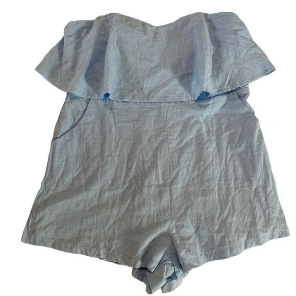 Showpo. Blue Strapless Sweetheart Romper Size 6 - Picture 6 of 17